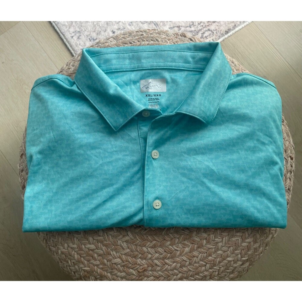 Greg Norman Play Dry Men's 3XL Golf Shirt Polo Short Sleeve Teal